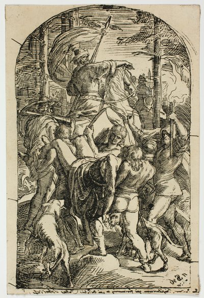 Hagen lader Siegfrieds lig blive båret hjem fra skoven af Julius Schnorr von Carolsfeld