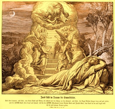 Jakob drømmer om stigen til himlen, 1. Mosebog af Julius Schnorr von Carolsfeld