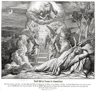 Jakob drømmer om stigen til himlen, 1. Mosebog af Julius Schnorr von Carolsfeld