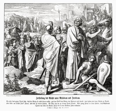 Jeroboam og Rehabeam af Julius Schnorr von Carolsfeld