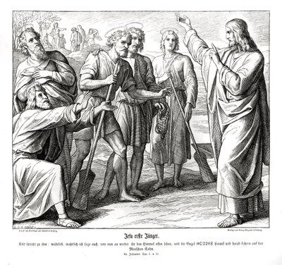 Jesus og Nathaniel, Johannesevangeliet af Julius Schnorr von Carolsfeld