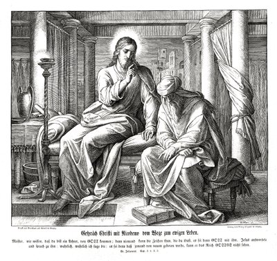 Jesus og Nikodemus, Johannesevangeliet af Julius Schnorr von Carolsfeld