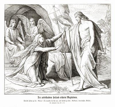 Jesus viser sig for Maria Magdalene, Johannesevangeliet af Julius Schnorr von Carolsfeld
