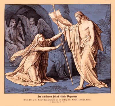 Jesus viser sig for Maria Magdalene, Johannesevangeliet af Julius Schnorr von Carolsfeld