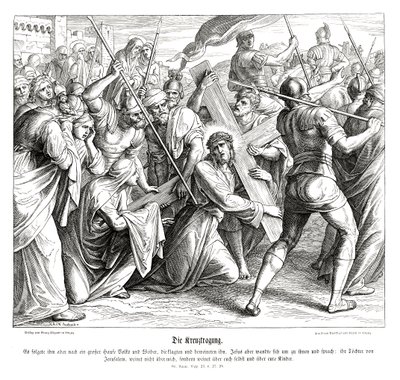 Jesus bærer korset, Lukasevangeliet af Julius Schnorr von Carolsfeld