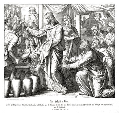 Jesus forvandler vand til vin, Johannesevangeliet af Julius Schnorr von Carolsfeld