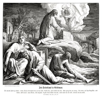 Jesus i Getsemane Have, Matthæusevangeliet af Julius Schnorr von Carolsfeld