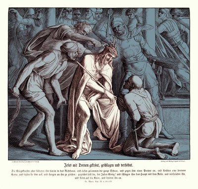 Jesus får en tornekrone, Markusevangeliet af Julius Schnorr von Carolsfeld