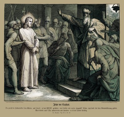 Jesu retssag før Kajfas, Matthæusevangeliet af Julius Schnorr von Carolsfeld