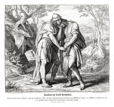 Jonathan og Davids venskab af Julius Schnorr von Carolsfeld