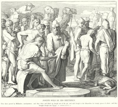 Joseph solgt af sine brødre af Julius Schnorr von Carolsfeld
