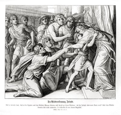 Josef genkendes af sine brødre, 1. Mosebog af Julius Schnorr von Carolsfeld