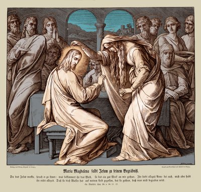 Maria Magdalene salver Jesus, Matthæusevangeliet af Julius Schnorr von Carolsfeld