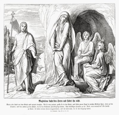 Maria Magdalene ved Jesu grav, Johannesevangeliet af Julius Schnorr von Carolsfeld