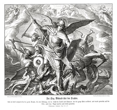 Michaels sejr over dragen, Åbenbaring af Julius Schnorr von Carolsfeld