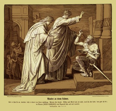 Den lamme mands mirakel, Apostlenes Gerninger af Julius Schnorr von Carolsfeld