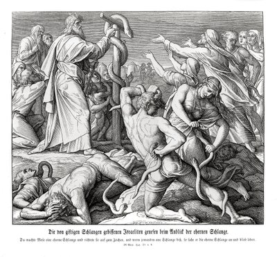 Moses og slangen af messing, 4. Mosebog af Julius Schnorr von Carolsfeld