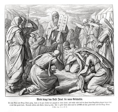 Moses leverer budene, Anden Mosebog af Julius Schnorr von Carolsfeld