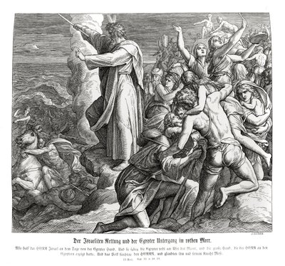 Deltagelse af Det Røde Hav, Exodus af Julius Schnorr von Carolsfeld