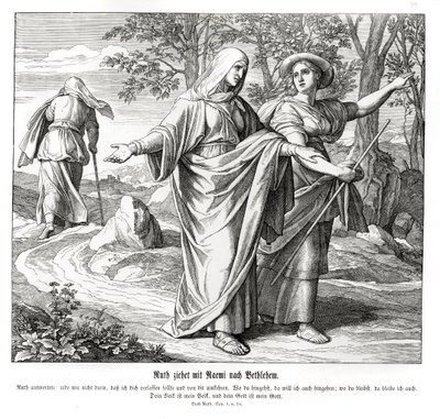 Ruth tager med Noomi til Betlehem, Ruth af Julius Schnorr von Carolsfeld