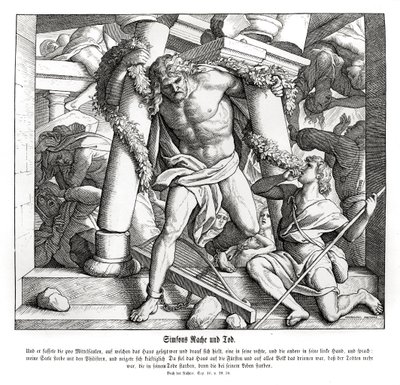 Samsons hævn og død, dommere af Julius Schnorr von Carolsfeld