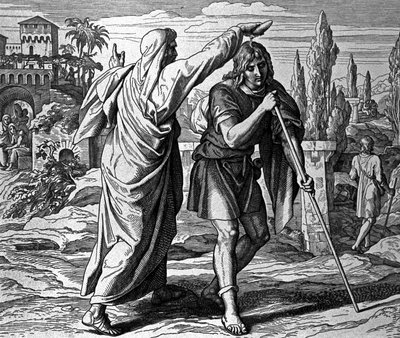 Samuel salver Saul til Israels konge af Julius Schnorr von Carolsfeld