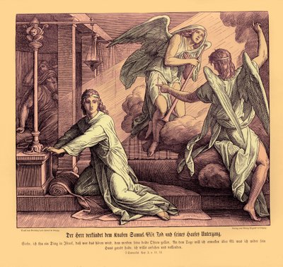 Samuel modtager profetien om Elis død af Julius Schnorr von Carolsfeld