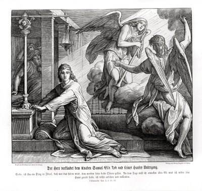 Samuel modtager profetien om Elis død af Julius Schnorr von Carolsfeld