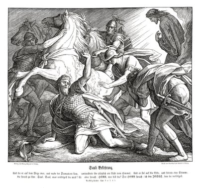 Saulus på vejen til Damaskus, Apostlenes Gerninger af Julius Schnorr von Carolsfeld