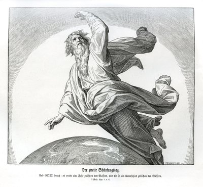 Anden skabelsesdag, Første Mosebog af Julius Schnorr von Carolsfeld