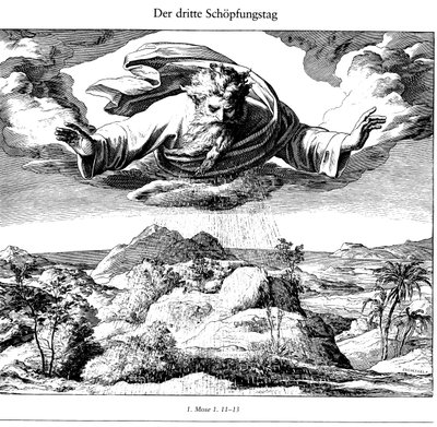 Den tredje skabelsesdag fra Die Bibel i Bildern, 1852-1860 af Julius Schnorr von Carolsfeld