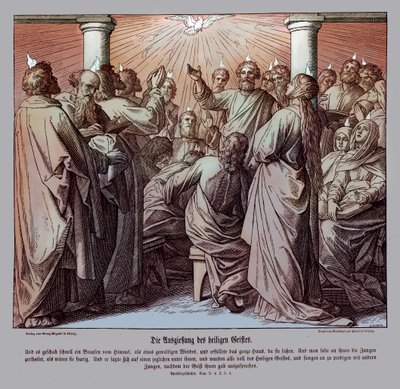Apostlene er fyldt med Helligånden, ApG af Julius Schnorr von Carolsfeld