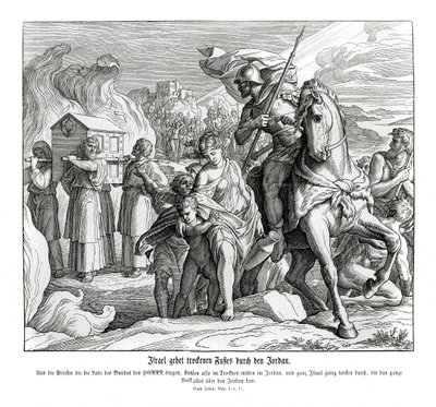 Pagtens ark, der krydser Jordan, Josva af Julius Schnorr von Carolsfeld