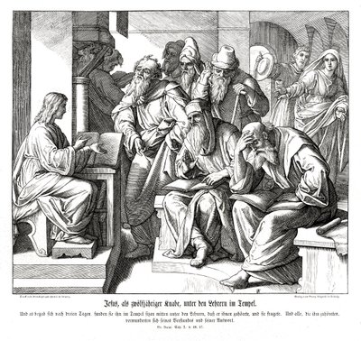 Jesusbarnet i templet, Lukasevangeliet af Julius Schnorr von Carolsfeld