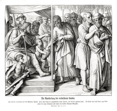 Delingen af det forjættede land, Josva af Julius Schnorr von Carolsfeld