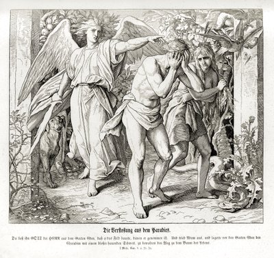 Forvisningen fra Paradiset, 1. Mosebog af Julius Schnorr von Carolsfeld