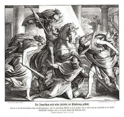 Templets skatkammer er beskyttet, 2 Makkabæer af Julius Schnorr von Carolsfeld