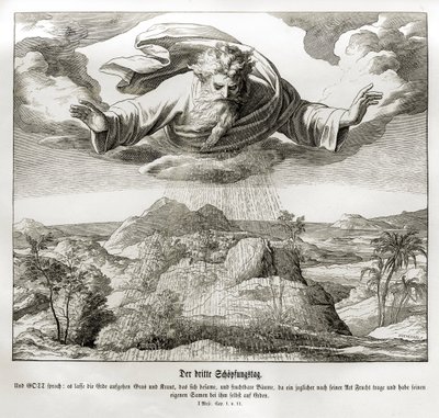 Tredje skabelsesdag, 1. Mosebog af Julius Schnorr von Carolsfeld