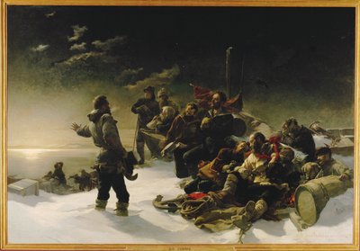To østrigske officerer, Julius von Payer og Karl Weyprecht ... (maleri på lærred) af Julius Von Payer