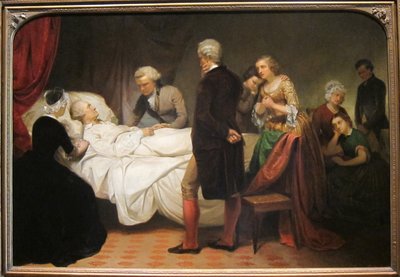 Washington på sit dødsleje af Junius Brutus Stearns