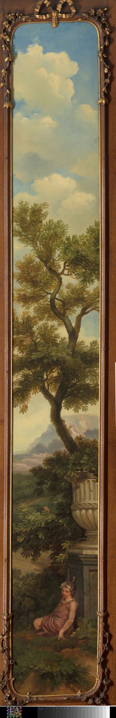 Arkadisk landskab med en sovende dreng under et træ af Jurriaan Andriessen