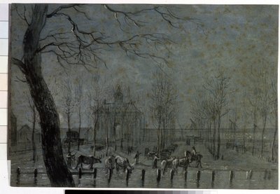 ""Porten til Utrecht i Holland"" Kridttegning af Jurriaan Andriessen (1742-1819) 1797 Pushkin Museum, Moskva af Jurriaan Andriessen