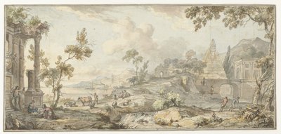 Southern Coastal Landscape og Pyramid Room Painting Design af Jurriaan Andriessen