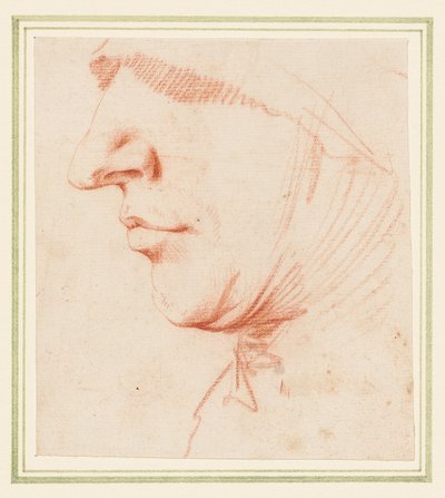En mands hoved i profil af Jusepe de (1591 1652) Ribera