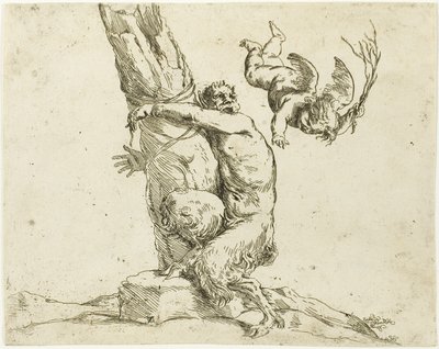 Amor straffer en satyr af Jusepe de Ribera