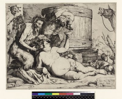Drunken Silenus. Silenus ved vinkarret, før 1652 af Jusepe de Ribera