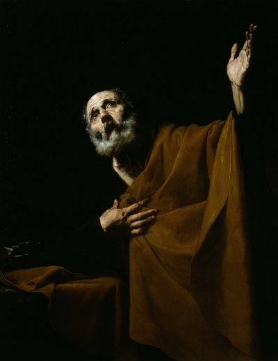 angrende Sankt Peter af Jusepe de Ribera