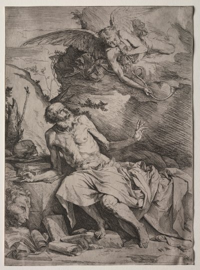 Sankt Jerome. af Jusepe de Ribera