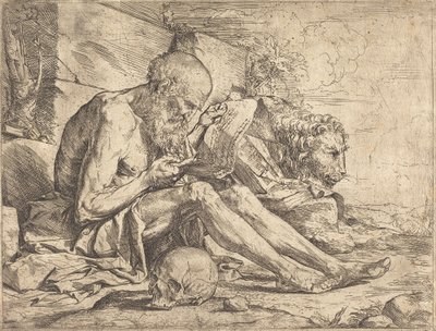 Sankt Jerome Reading af Jusepe de Ribera