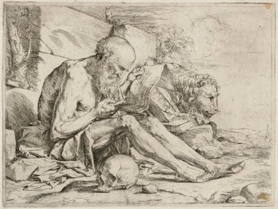 Den læsende Sankt Hieronymus af Jusepe de Ribera